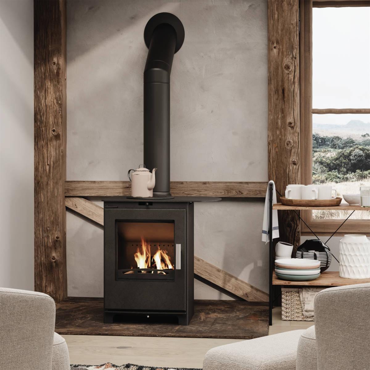 Beltane Brue With Cooktop Woodburning Stove