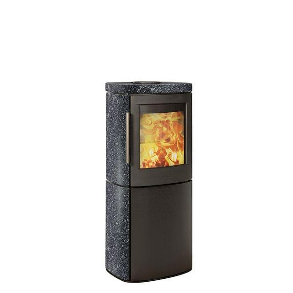 HWAM 4540c with Dark Galaxy natural stone cladding