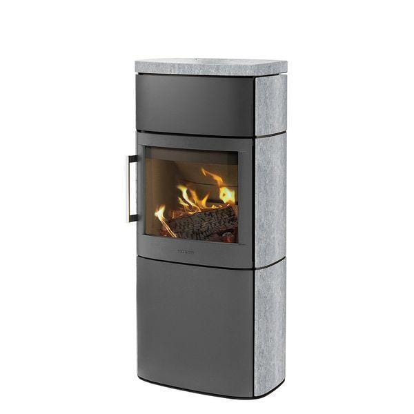 HWAM 4660c in grey with soapstone