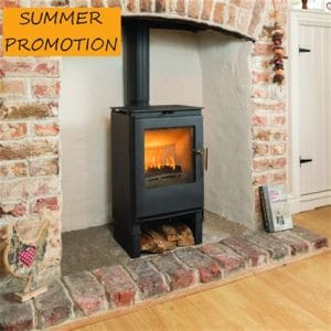 Beltane Brue LS/Connector +LS Wood Burning Multi-Fuel Stove with Log Store